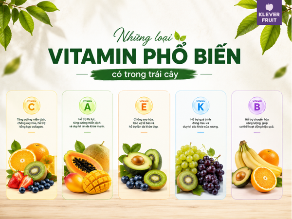 Vitamin trong trái cây: Lợi ích đối với sức khỏe và 10 loại trái cây giàu vitamin nhất
