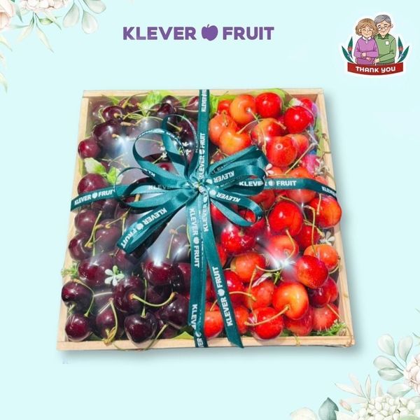 Hộp Quà Mix Cherry Vàng Và Cherry Đỏ Cảm Ơn Bố Mẹ