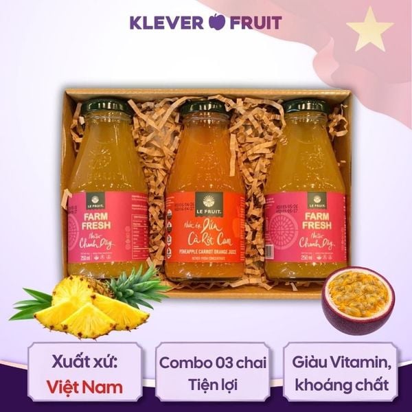 Combo 03 chai Nước ép Le Fruit