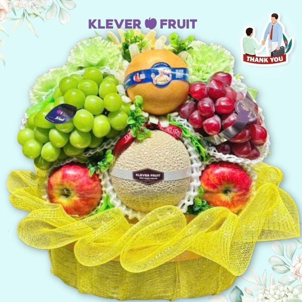 Lẵng Quà Nho Hàn Quốc Cao Cấp  Độc Quyền Tại Klever Fruit