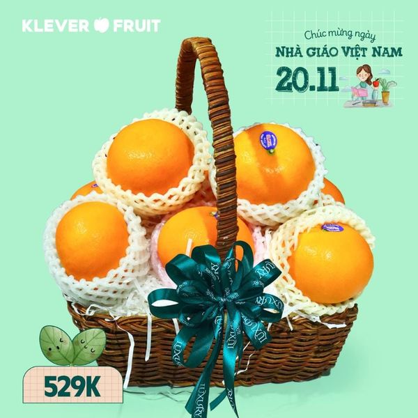 Giỏ Quà Quýt Úc Tặng 20/11 – Món Quà Ngọt Dịu Lời Tri Ân