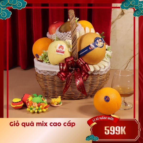 Giỏ quà tết trái cây 500k tại Klever Fruit