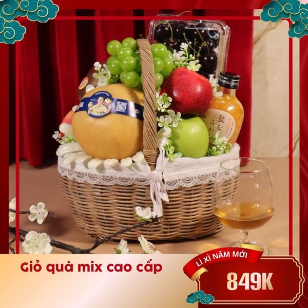 Giỏ quà tết trái cây 700k tại Klever Fruit