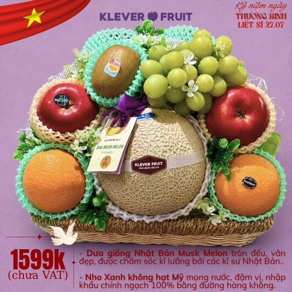 Giỏ Quà Trái Cây Tri Ân 27/7 - Đồng Hành