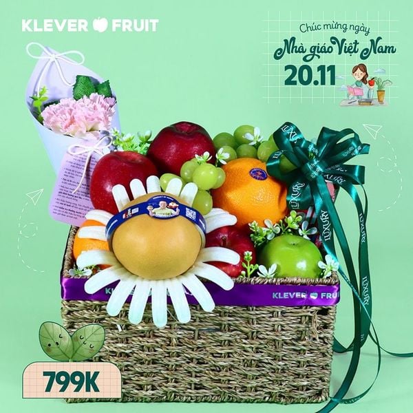 Hộp Quà 20/11 – 799K | Quà Tặng Thầy Cô Sang Trọng Từ Klever Fruit