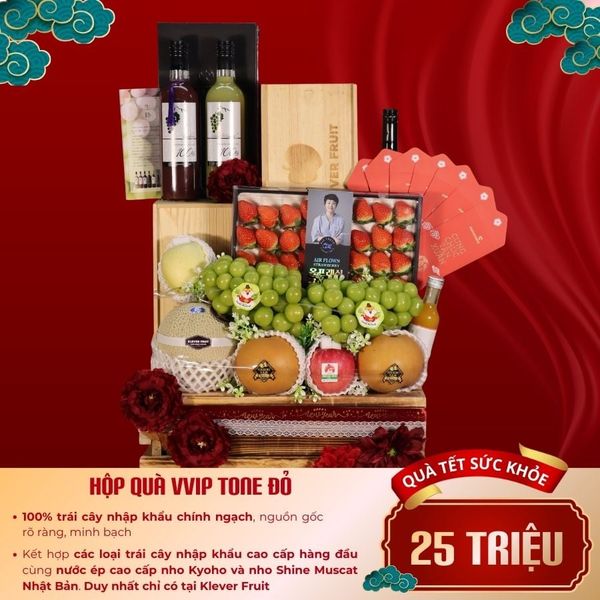 Hộp quà tết sang trọng tại Klever Fruit