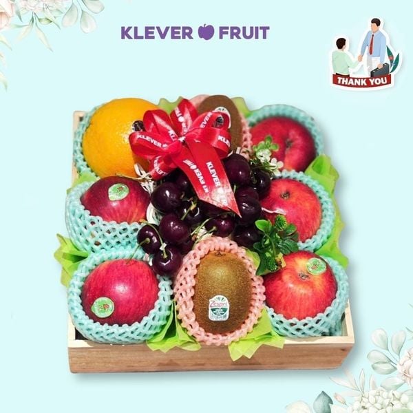 Hộp Quà Trái Cây Mix Cherry Đỏ Cảm Ơn Sếp, Đối Tác, Đồng Nghiệp