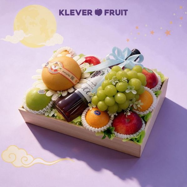 Hộp Quà Trung Thu 2026 - Nho Sữa Hàn Mix Nước Ép Nho Kyoho Nhật Bản