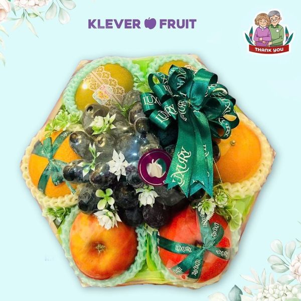 Hộp Quà Nho Đen Mix Trái Cây Nhập Khẩu Cảm Ơn Bố Mẹ