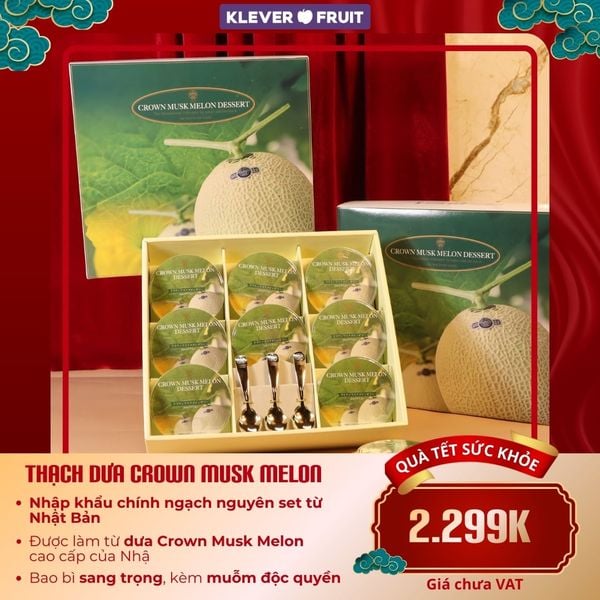 Hộp Quà Tết Thạch Dưa Crown Musk Melon Nhật Bản