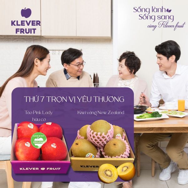 Thứ 7 Sống Lành Mỗi Ngày – Trọn Vị Yêu Thương Với Táo Pink Lady & Kiwi Vàng