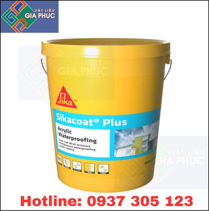 SIKACOAT PLUS 20KG - MÀNG CHỐNG THẤM TƯỜNG NGOÀI, SÀN MÁI