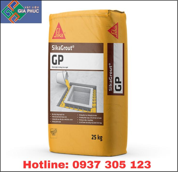 SIKA GROUT GP 25KG/BAO - VỮA RÓT GỐC XI MĂNG KHÔNG CO NGÓT