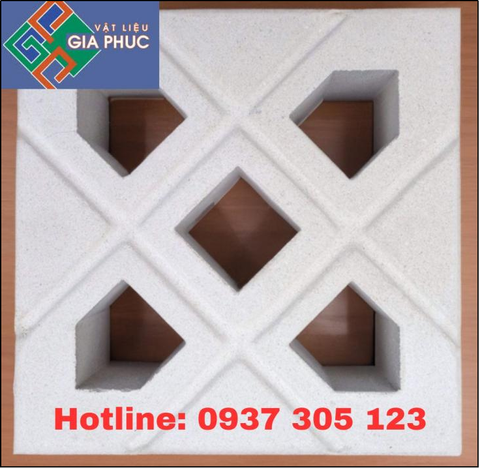 GẠCH THÔNG GIÓ TRANG TRÍ MÃ T007 MÀU TRẮNG