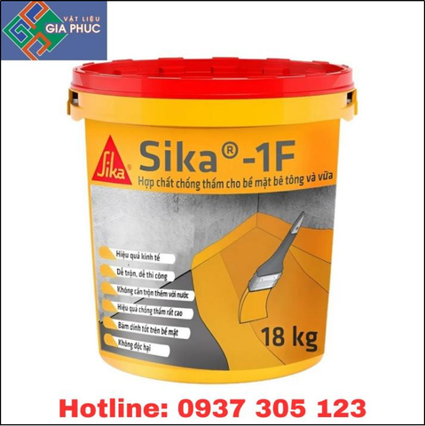 Sika®-1 F - CHỐNG THẤM SÀN MÁI, BAN CÔNG, SÂN THƯỢNG - THÙNG 18KG