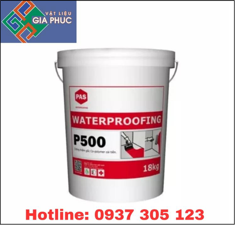 CHỐNG THẤM PAS P500 (THÙNG 18KG) - CHỐNG THẤM SÂN THƯỢNG, SÀN MÁI, BAN CÔNG...