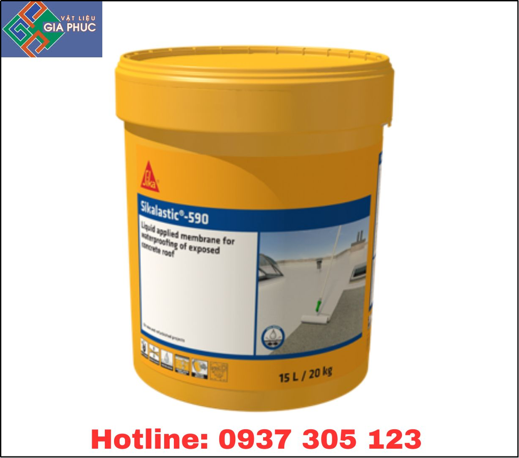 SIKA LASTIC 590 – CHỐNG THẤM GỐC PU-ACRYLIC – THÙNG 20KG