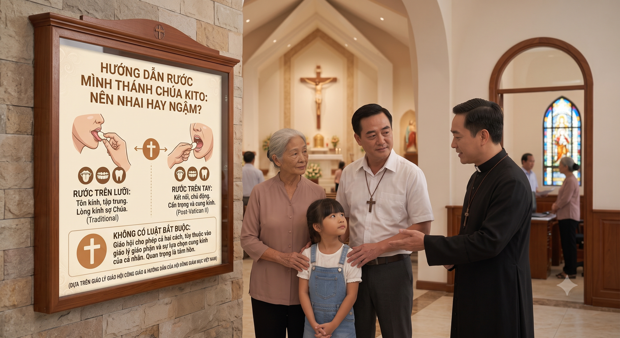 NÊN NHAI HAY NGẬM MÌNH THÁNH CHÚA? ĐÂU LÀ CÁCH RƯỚC LỄ ĐÚNG?