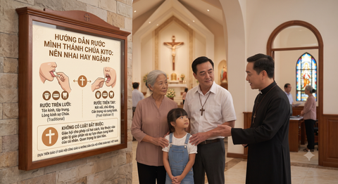 NÊN NHAI HAY NGẬM MÌNH THÁNH CHÚA? ĐÂU LÀ CÁCH RƯỚC LỄ ĐÚNG?