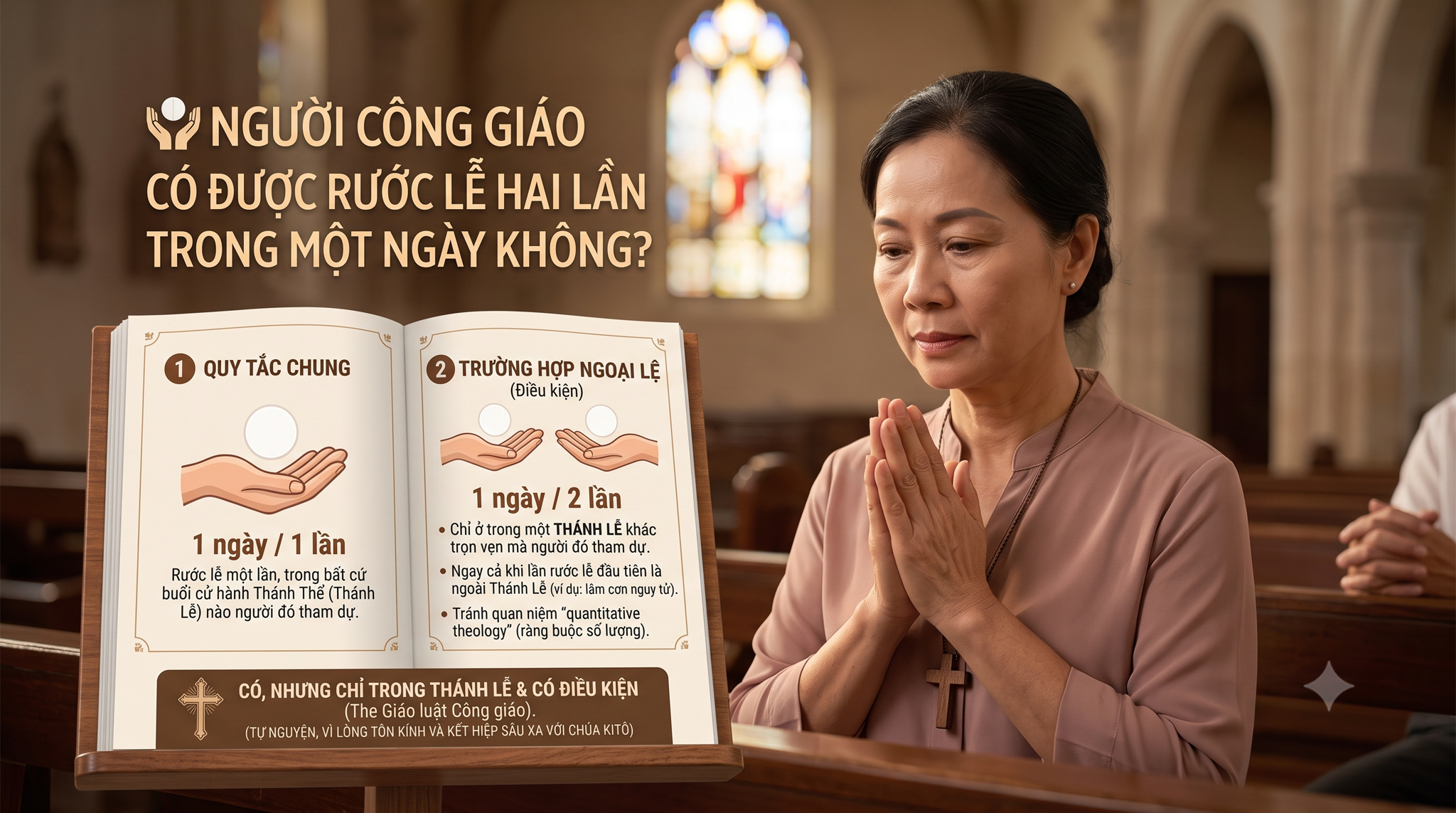 NGƯỜI CÔNG GIÁO CÓ ĐƯỢC RƯỚC LỄ HAI LẦN TRONG MỘT NGÀY KHÔNG?