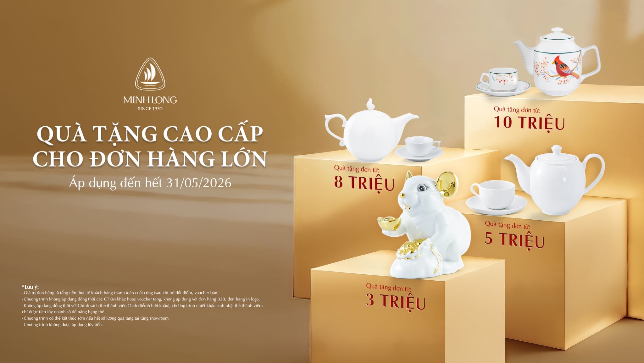 QUÀ TẶNG TRAO TAY - THÊM NIỀM VUI MUA SẮM TẠI SHOWROOM MINH LONG
