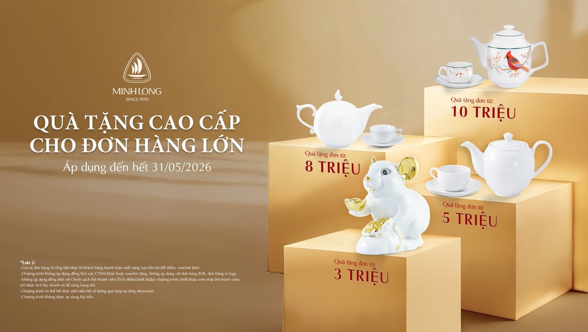 QUÀ TẶNG TRAO TAY - THÊM NIỀM VUI MUA SẮM TẠI SHOWROOM MINH LONG