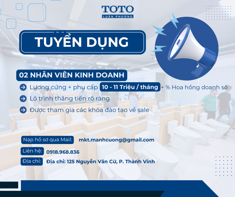 TOTO LUÂN PHƯƠNG THÔNG BÁO TUYỂN DỤNG