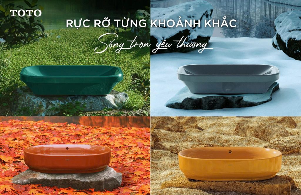“RỰC RỠ TỪNG KHOẢNH KHẮC – SỐNG TRỌN YÊU THƯƠNG” – HOÀN THIỆN GIẢI PHÁP PHÒNG TẮM CHẤT LƯỢNG TOTO CHO MỌI NHÀ