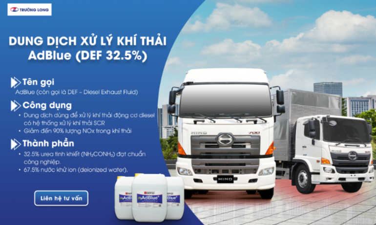 AdBlue (DEF 32.5%) Hino – Giải pháp tối ưu cho dòng xe Hino Euro 5
