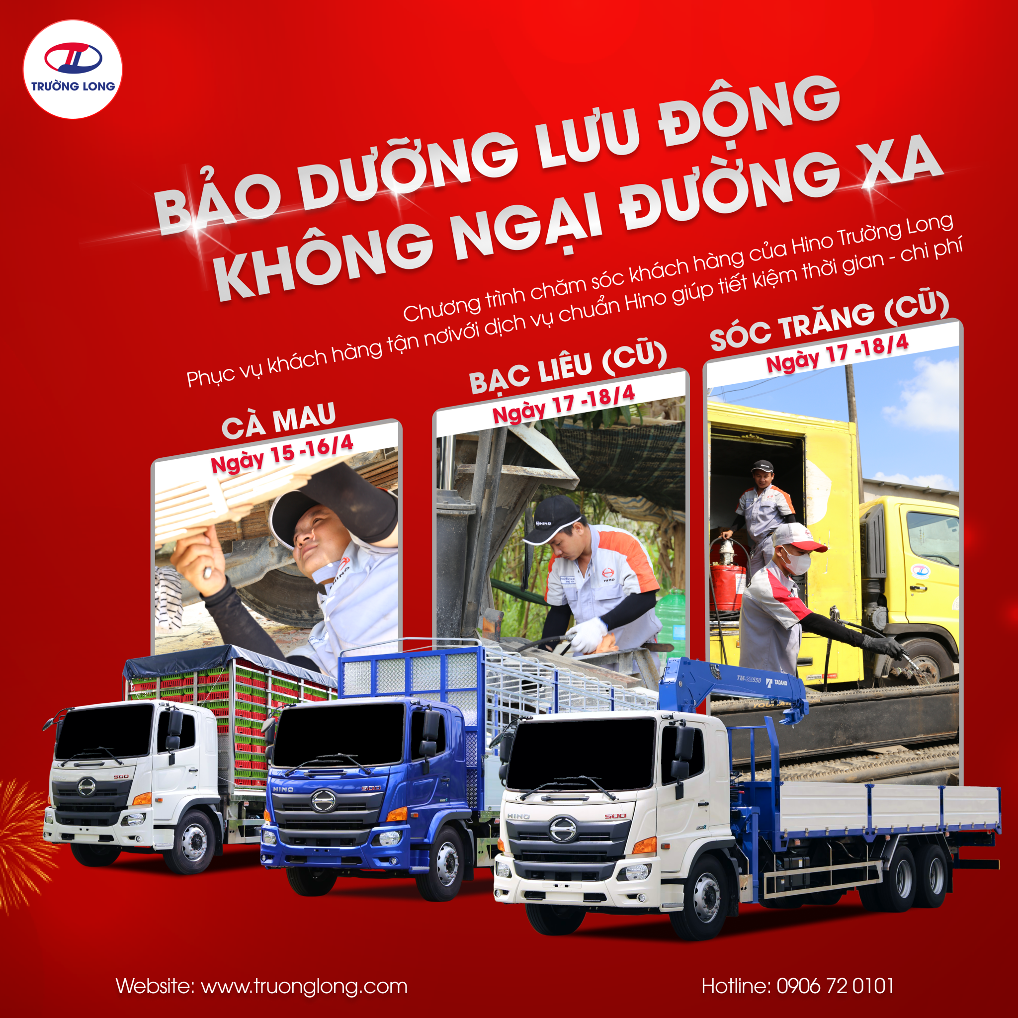 CHƯƠNG TRÌNH BẢO DƯỠNG LƯU ĐỘNG THÁNG 4