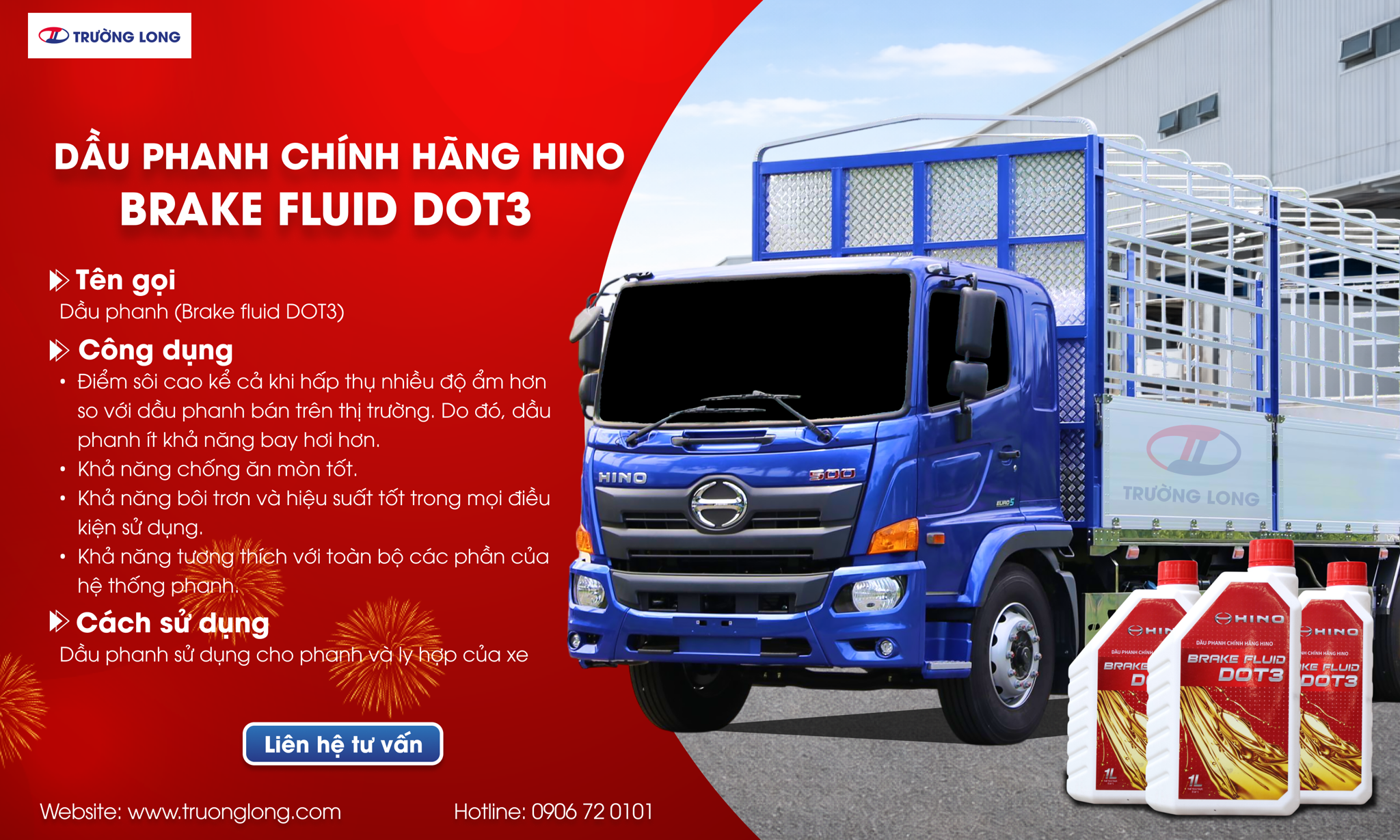 DẦU PHANH CHÍNH HÃNG HINO - BRAKE FLUID DOT3