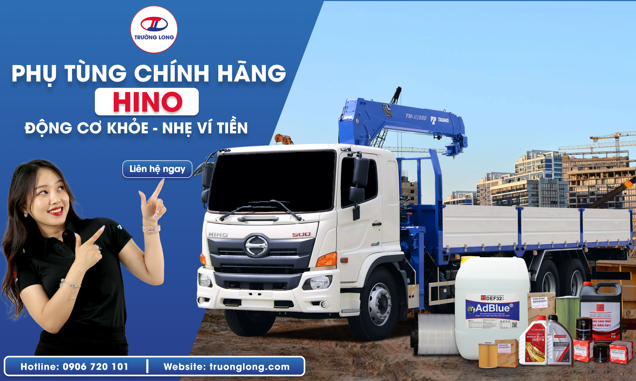 PHỤ TÙNG CHÍNH HÃNG HINO, ĐỘNG CƠ KHỎE - NHẸ VÍ TIỀN
