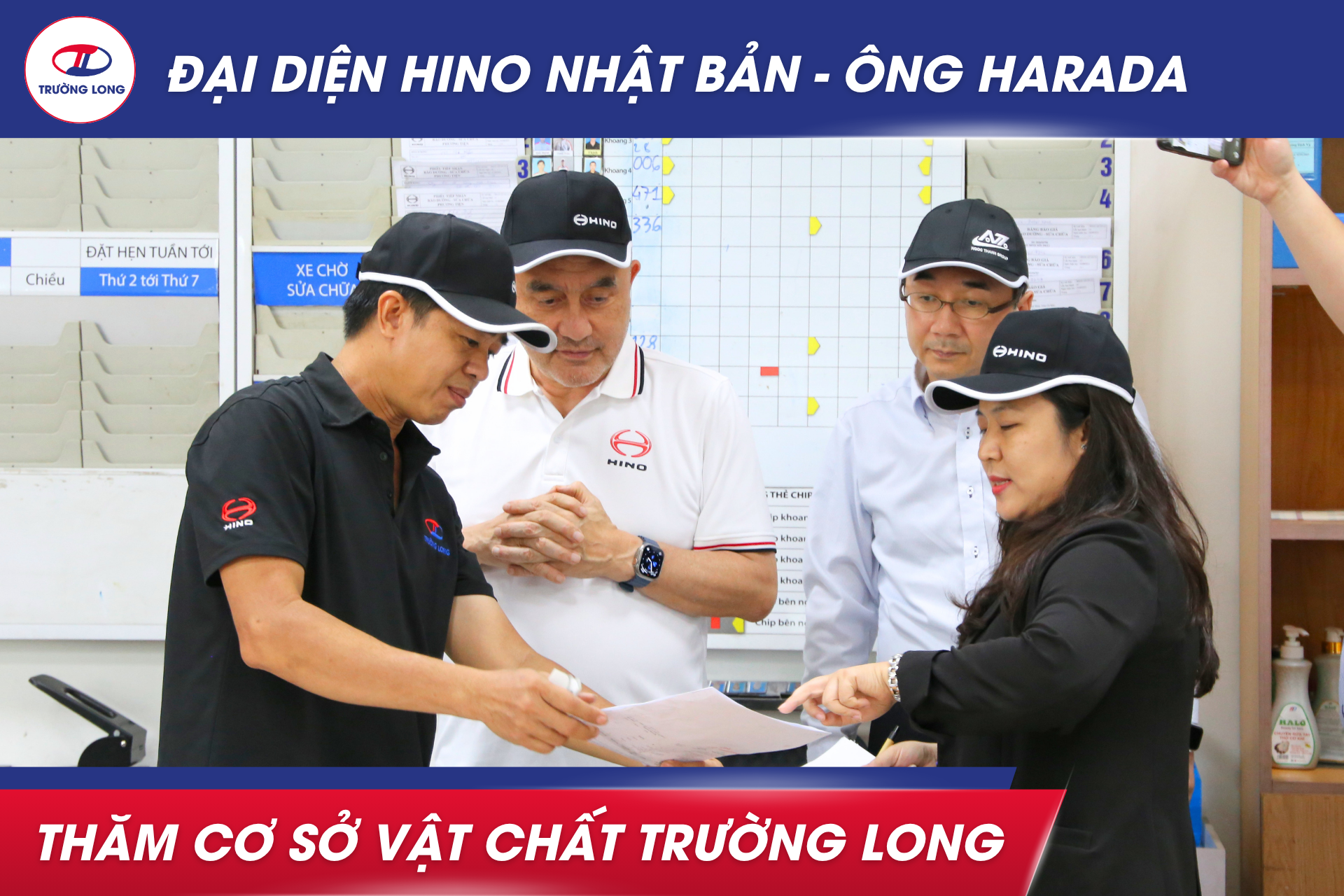 Đại diện Hino Nhật Bản thăm cơ sở vật chất và làm việc tại Trường Long