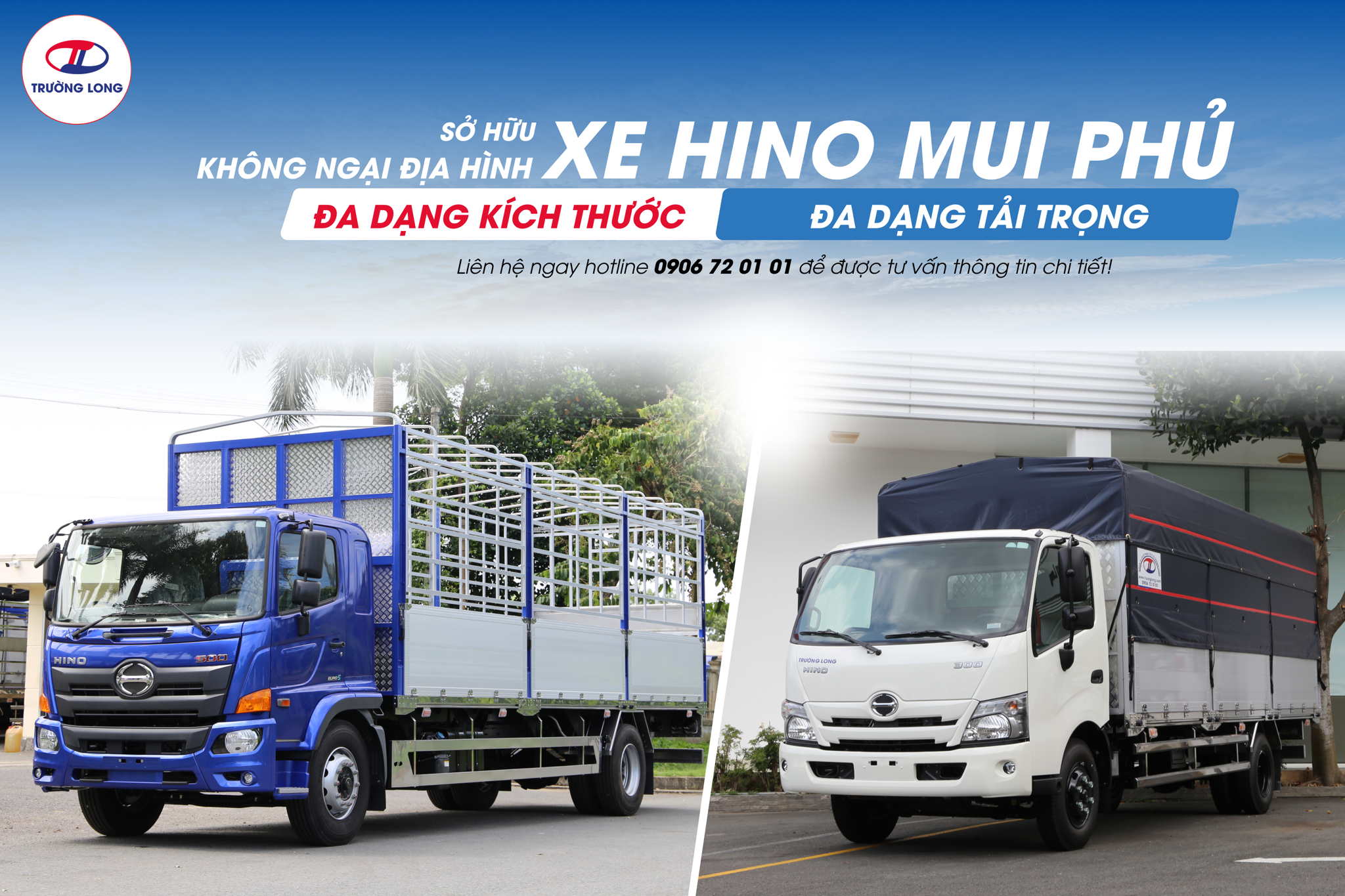 Mua xe Mui phủ - Chọn ngay Hino Trường Long