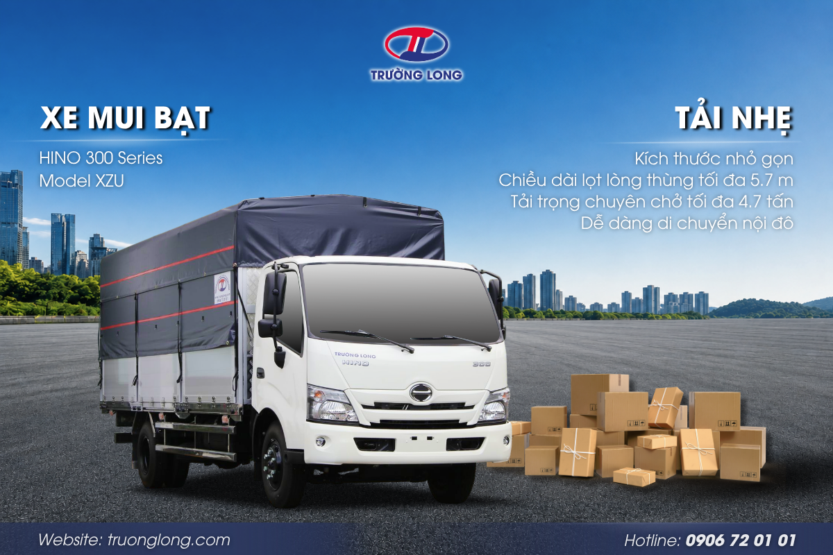 xe mui bạt Hino tải nhẹ