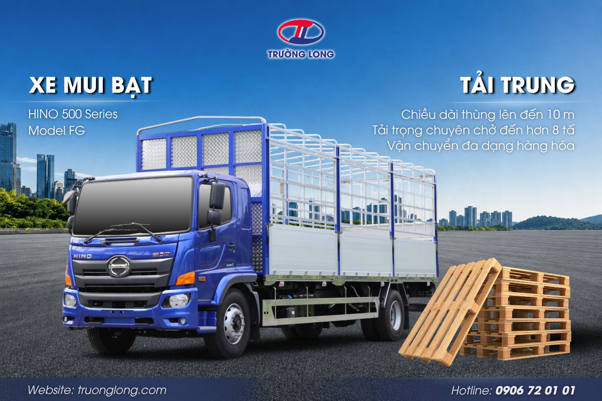 Xe tải mui bạt Hino tải trung