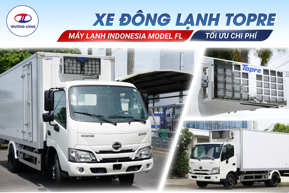 Cận cảnh hệ thống máy lạnh model Fl trên xe đông lạnh Topre