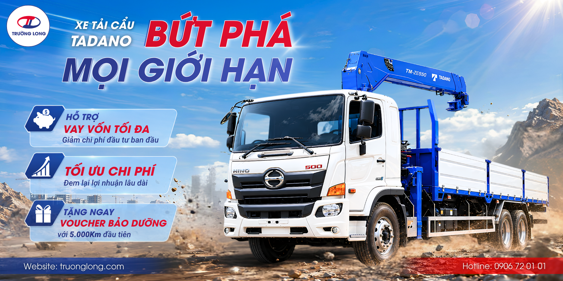 Xe tải cẩu Tadano - giải pháp nâng hạ mạnh mẽ