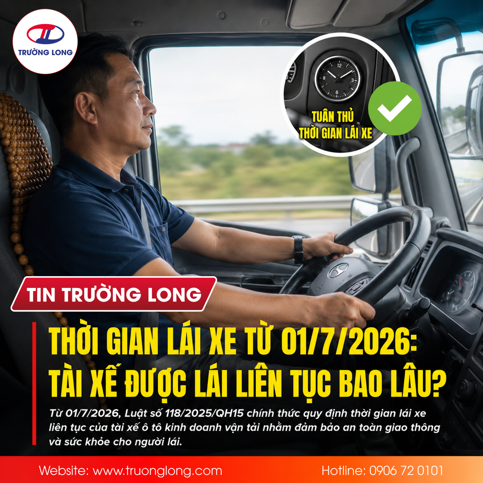 Thời gian lái xe liên tục của tài xế