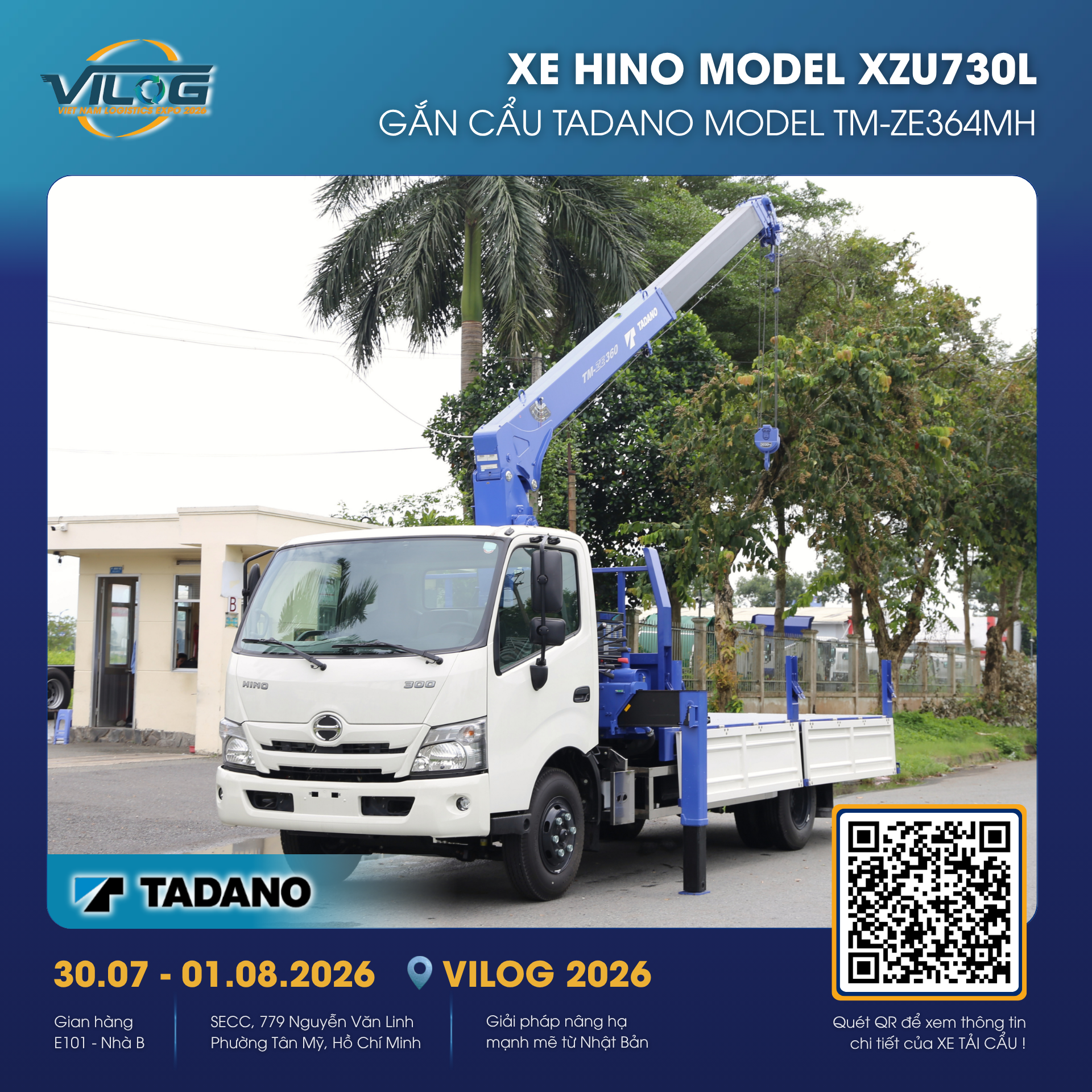 Xe tải cẩu Tadano VILOG 2026