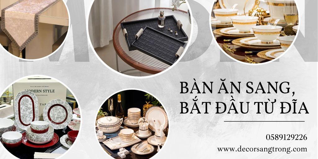 Cách chọn placemat và bộ chén đĩa sang trọng để tạo không gian bàn ăn đẳng cấp nhà hàng cao cấp