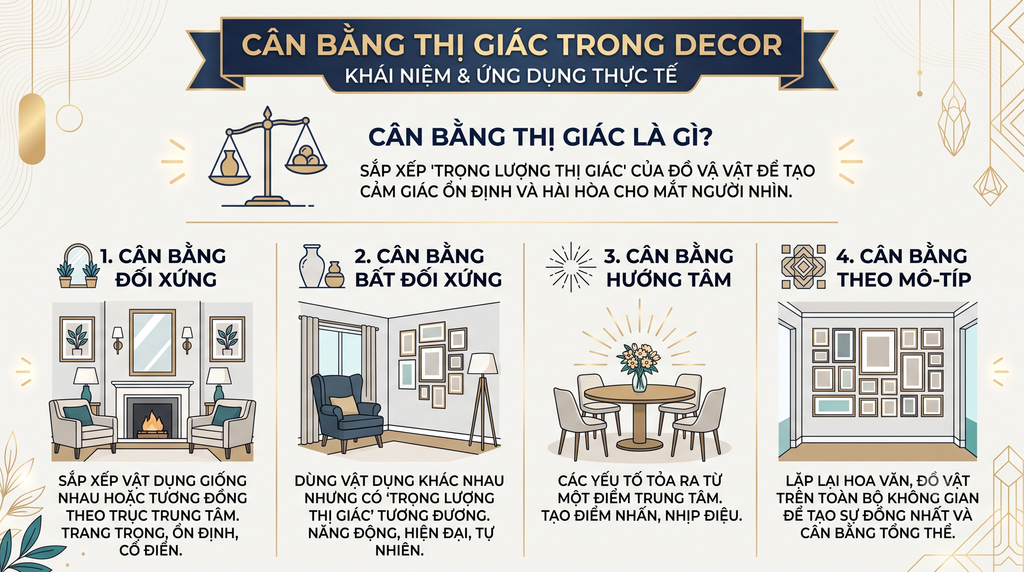 Cân Bằng Thị Giác Trong Decor Là Gì? 4 Kiểu Cân Bằng Dễ Áp Dụng Nhất