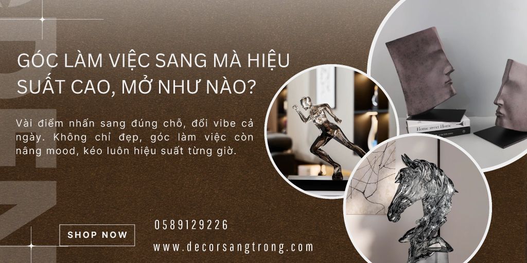 Biến góc làm việc tại nhà thành không gian sáng tạo sang trọng, giúp nâng mood và tăng hiệu suất mỗi ngày