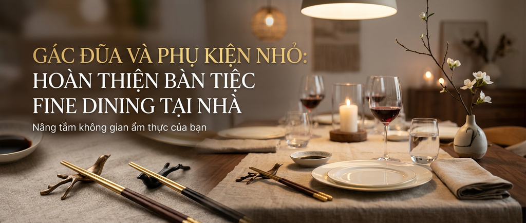 Gác đũa và phụ kiện nhỏ: Hoàn thiện bàn tiệc Fine Dining tại nhà
