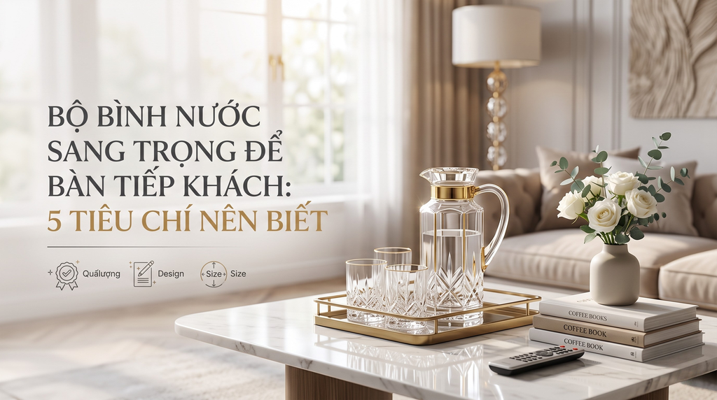 Bộ Bình Nước Sang Trọng Để Bàn Tiếp Khách: 5 Tiêu Chí Nên Biết