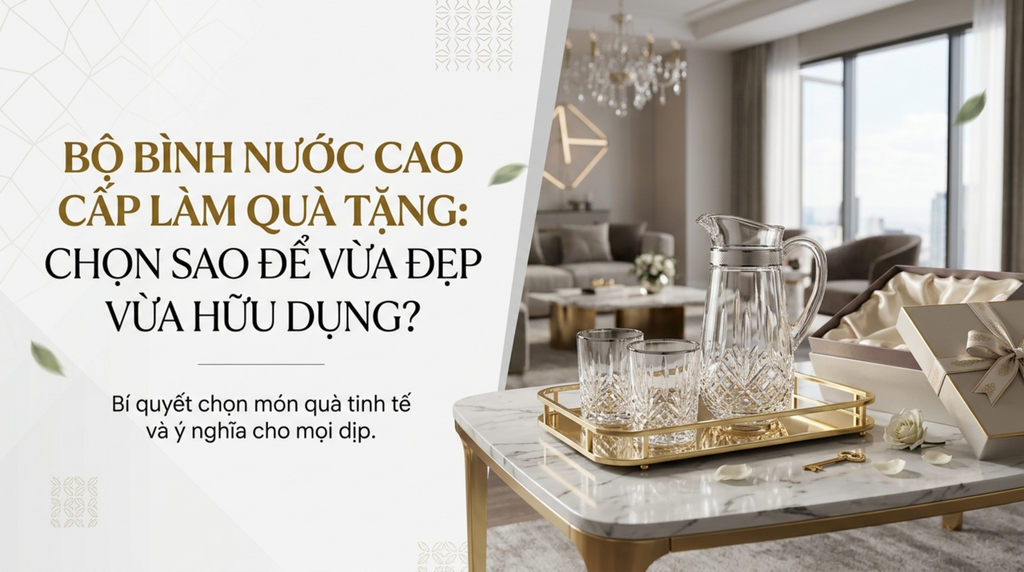 Bộ Bình Nước Cao Cấp Làm Quà Tặng: Chọn Sao Để Vừa Đẹp Vừa Hữu Dụng?