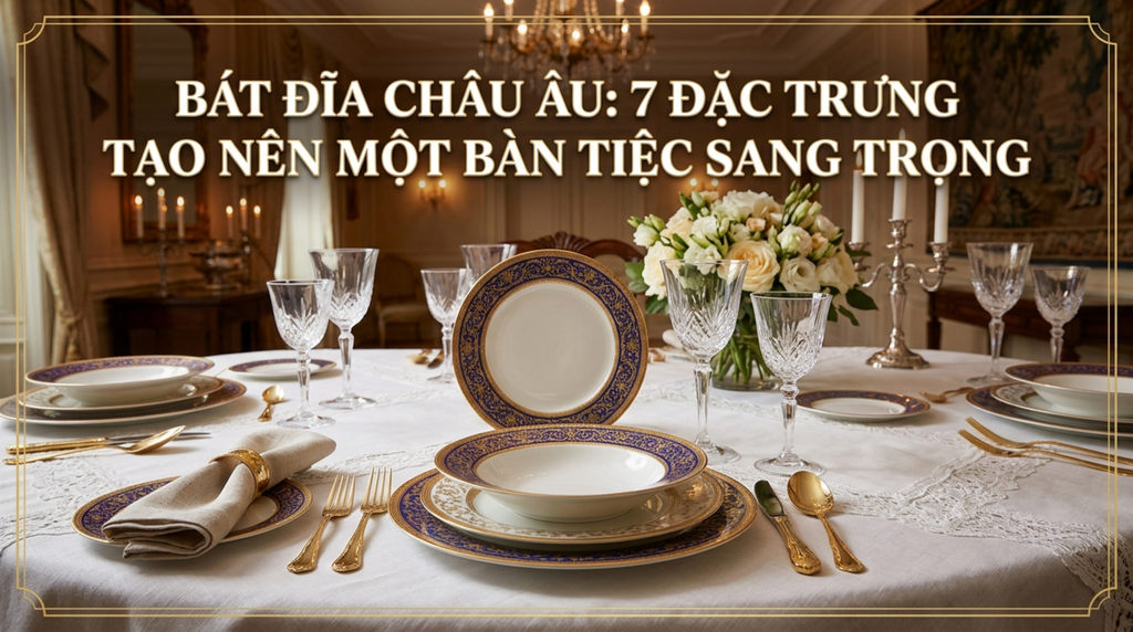 Bát đĩa châu Âu: 7 đặc trưng tạo nên một bàn tiệc sang trọng