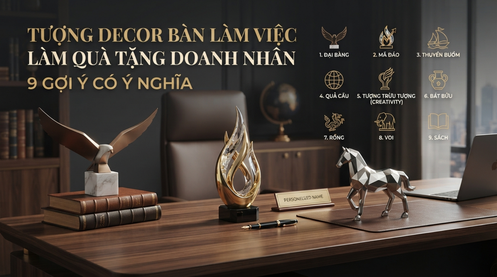 Tượng Decor Bàn Làm Việc Làm Quà Tặng Doanh Nhân: 9 Gợi Ý Có Ý Nghĩa