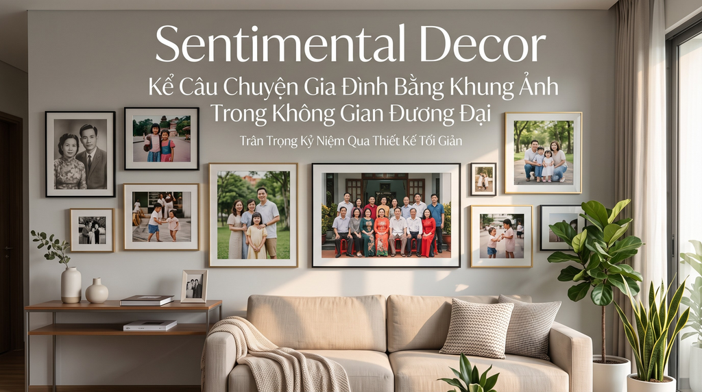 Sentimental Decor: Kể Câu Chuyện Gia Đình Bằng Khung Ảnh Trong Không Gian Đương Đại