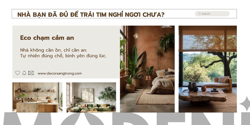 Thanh lọc không gian sống theo phong cách Eco: Chạm đến sự sang trọng tinh tế trong từng đường nét